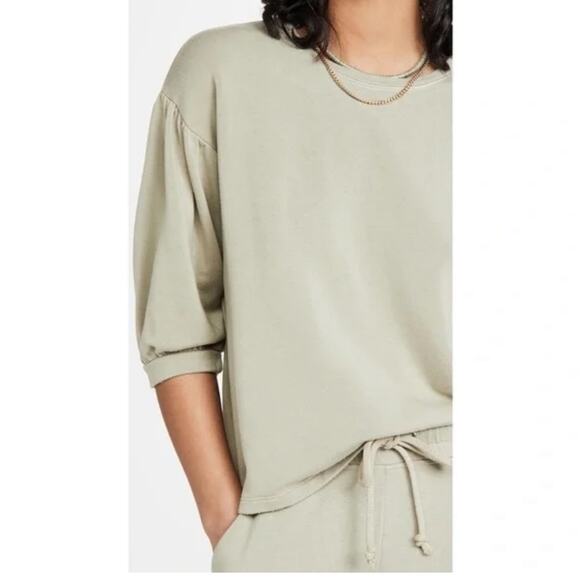 Sundry Balloon Sleeve Sweatshirt in Color Clay NWT 0/XS Loungewear Cozy Comfort - Picture 1 of 6